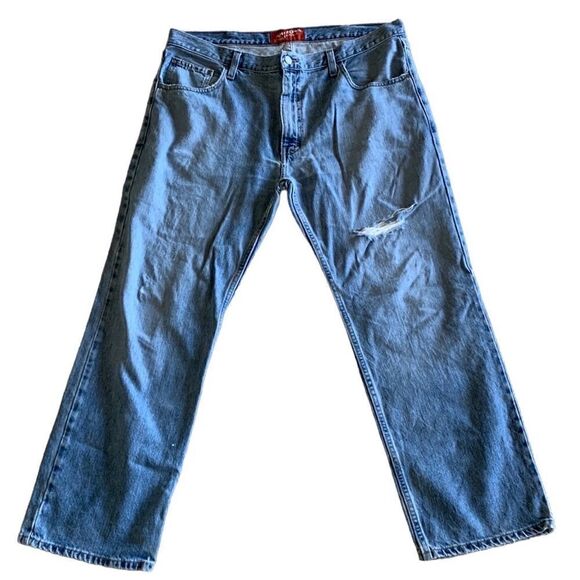 Vintage Arizona‎ Jeans Distressed Original Straight Jeans Men’s Size 38 x 29 - Picture 1 of 9